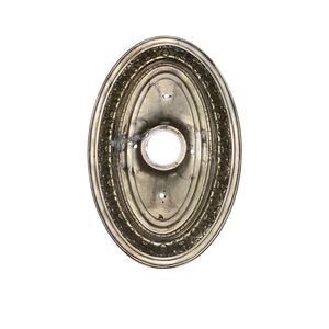 Antique Metal Light Fixture Ceilling Canopy Ornate Medallion Oval
